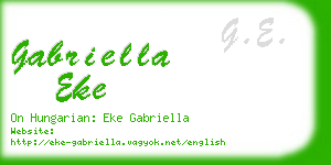 gabriella eke business card